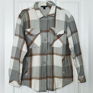 BC Clothing Size Large Shacket L Plaid Jacket Pockets Workwear Western Cowboy